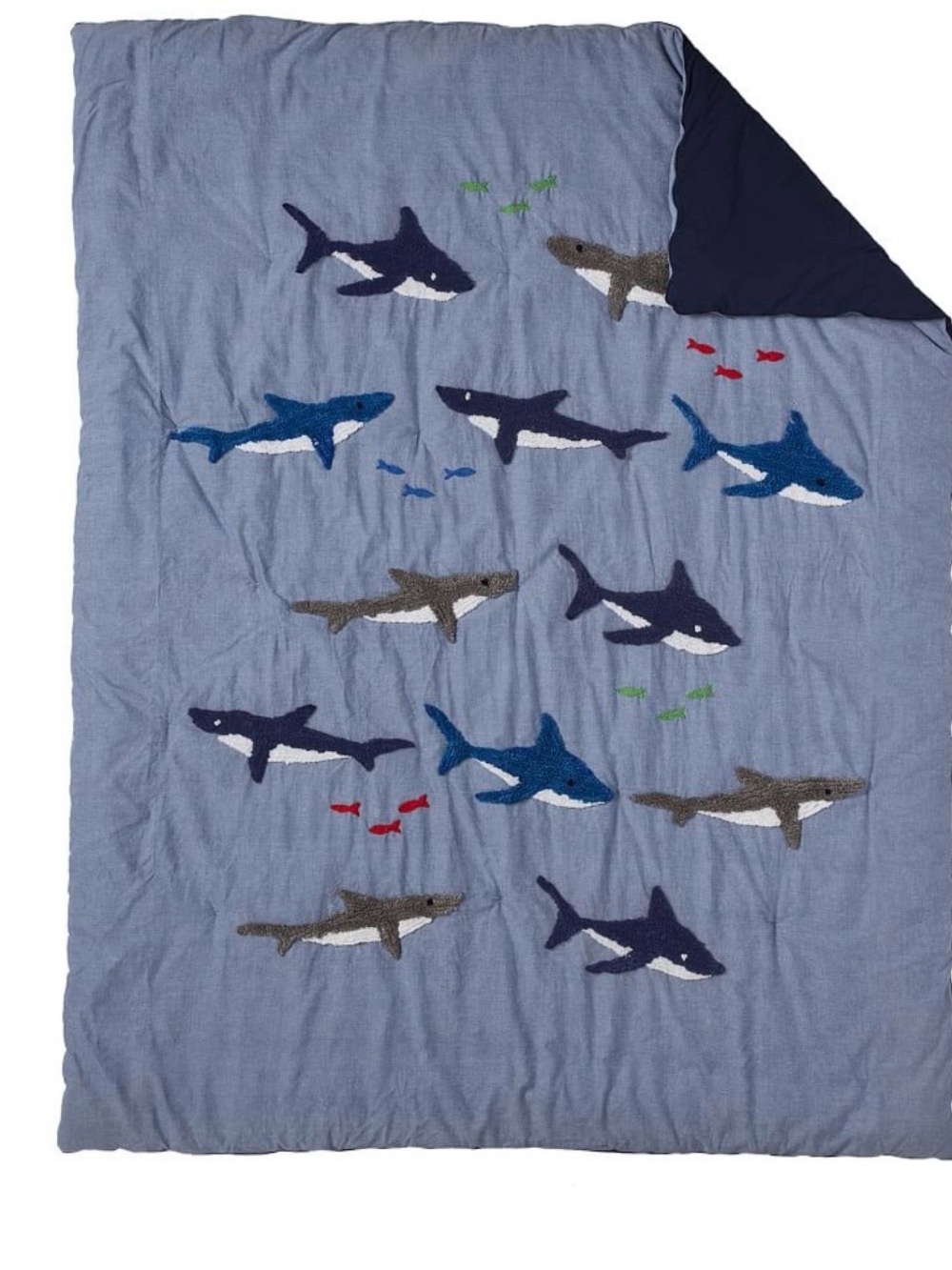 Pottery Barn Kids Candlewick Sharks Comforter - Queen